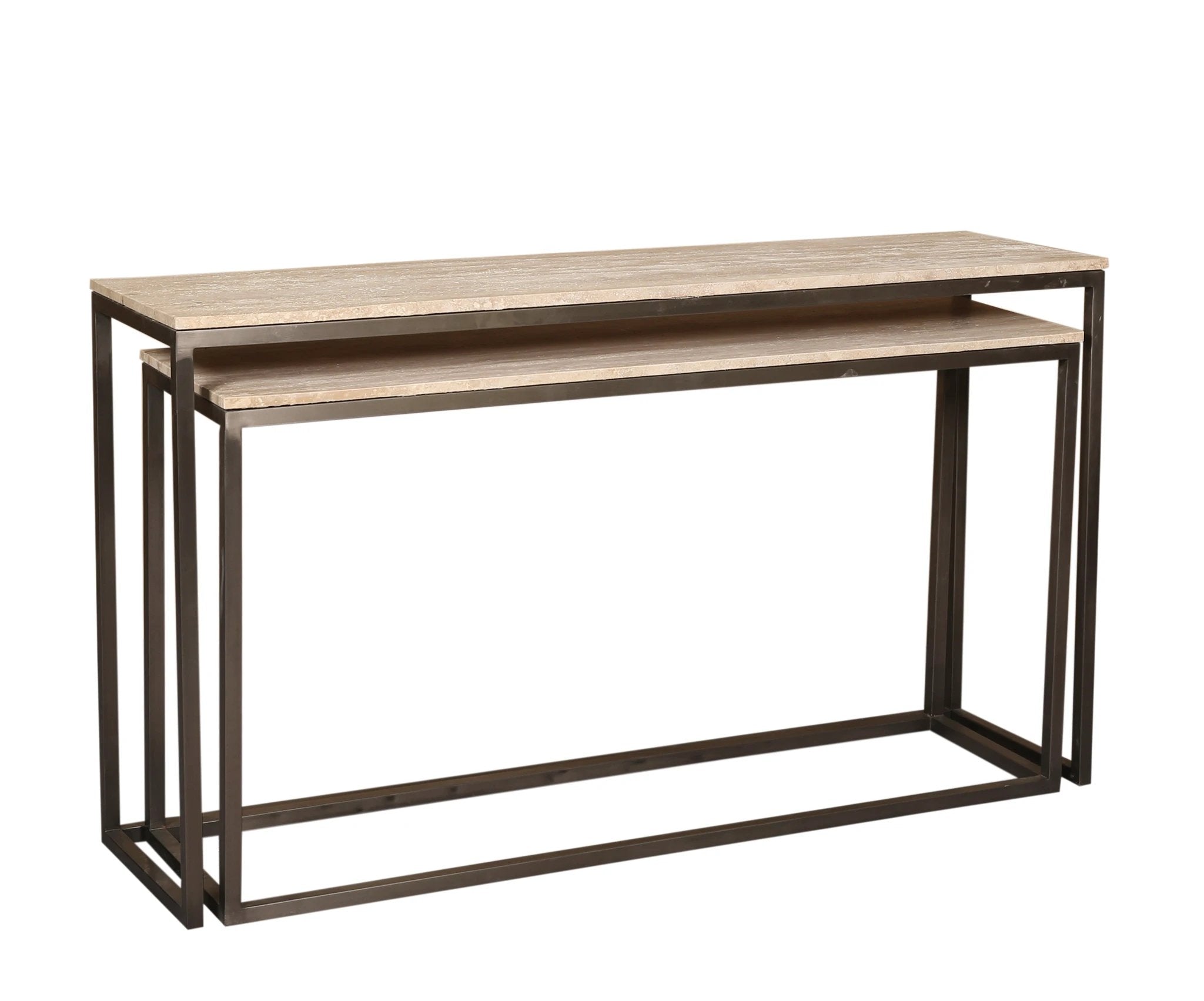 Zoah Beige Travertine Rechthoekige Wandtafel SV2 by PTMD