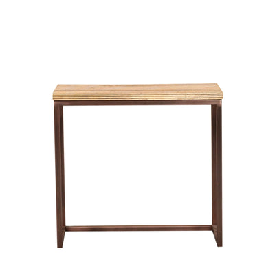Zoah Koper Mango Hout Rechthoekige Wandtafel set van 3 by PTMD