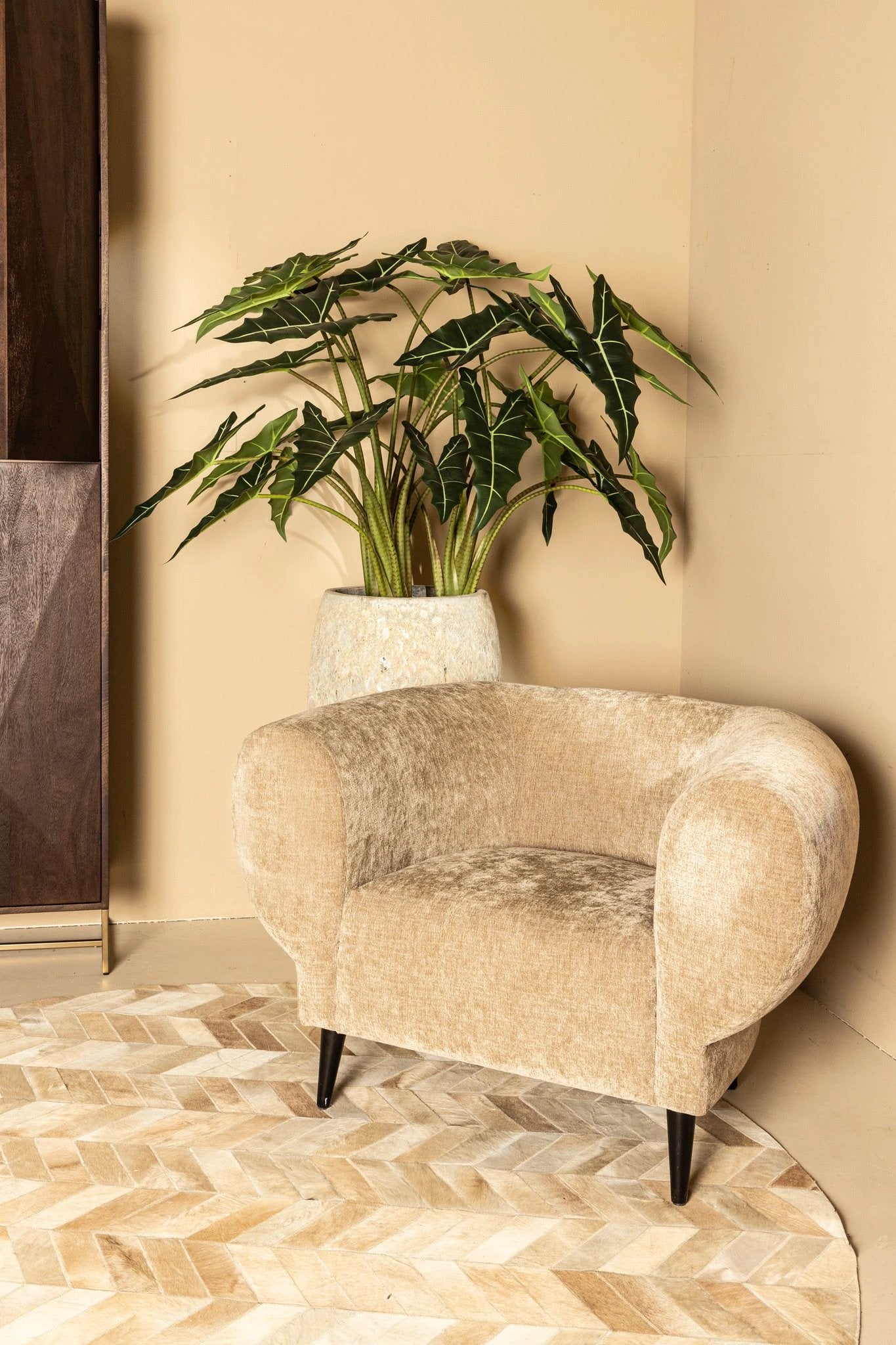 Elefan Antraciet fauteuil met ronde armleuning by PTMD