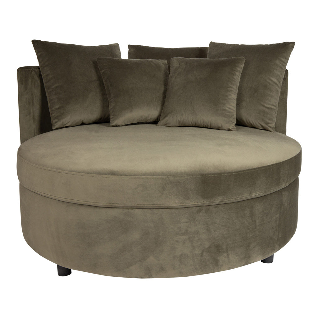 Fayen Velvet Green fauteuil half round KD - depauwwonen