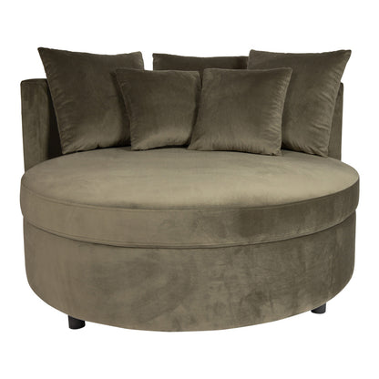 Fayen Velvet Green fauteuil half round KD - depauwwonen