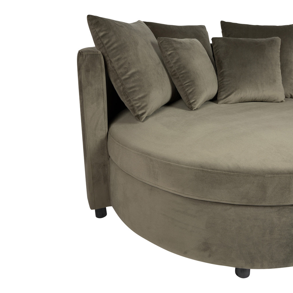 Fayen Velvet Green fauteuil half round KD - depauwwonen