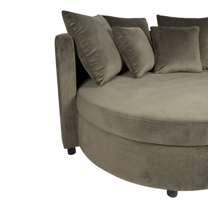 Fayen Velvet Green fauteuil half round KD - depauwwonen
