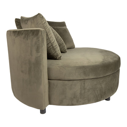 Fayen Velvet Green fauteuil half round KD - depauwwonen