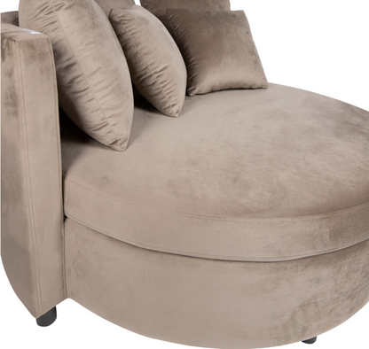 Fayen Velvet Sand fauteuil half round KD - depauwwonen