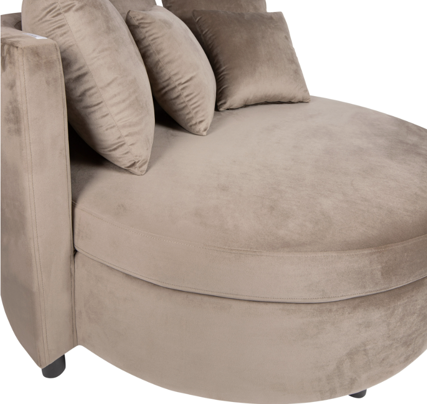 Fayen Velvet Sand fauteuil half round KD - depauwwonen