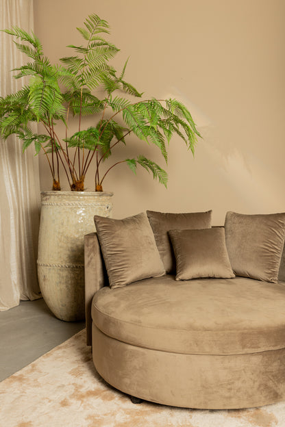 Fayen Velvet Sand fauteuil half round KD - depauwwonen
