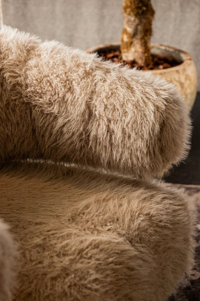 Hair Cream fauteuil met metalen onderstel by PTMD