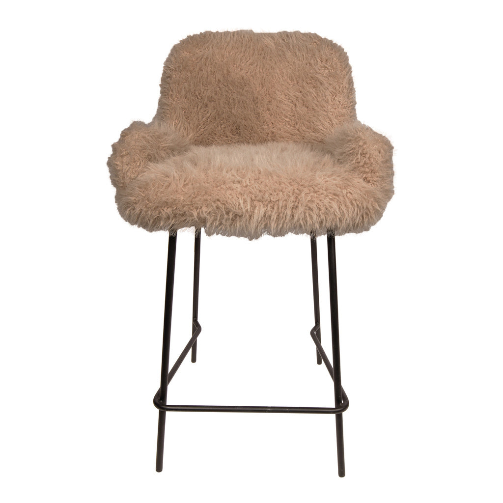 Leander Lage Barkruk Hair Bruin (set van 2) - depauwwonen