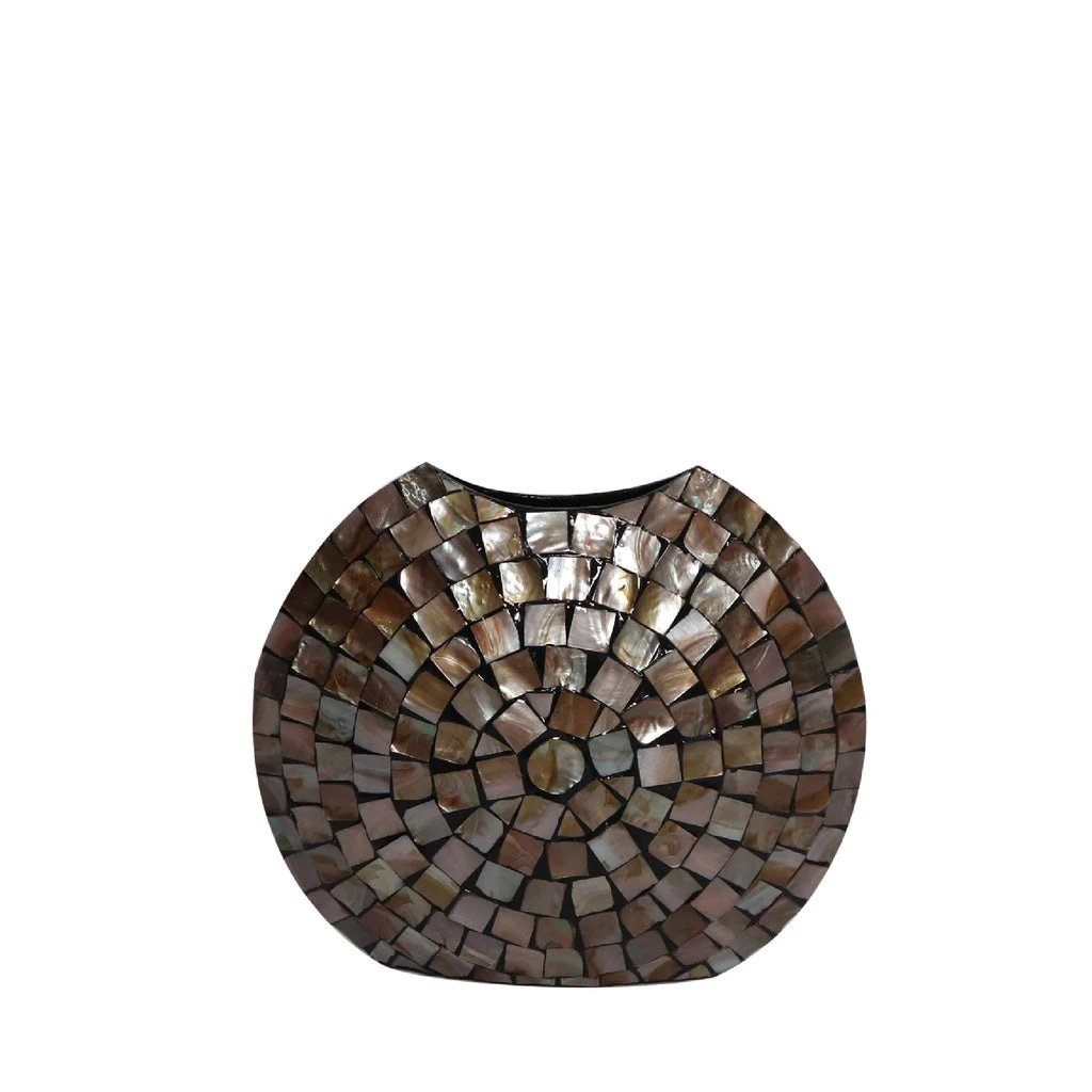 Nikael Bronzen ovale poly shell pot L by PTMD