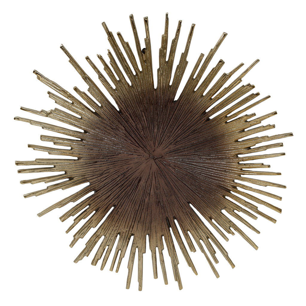 Zenar Gold ijzeren wandpaneel met bruin ombre-effect in klein - depauwwonen