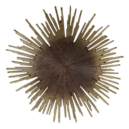 Zenar Gold ijzeren wandpaneel met bruin ombre-effect in klein - depauwwonen