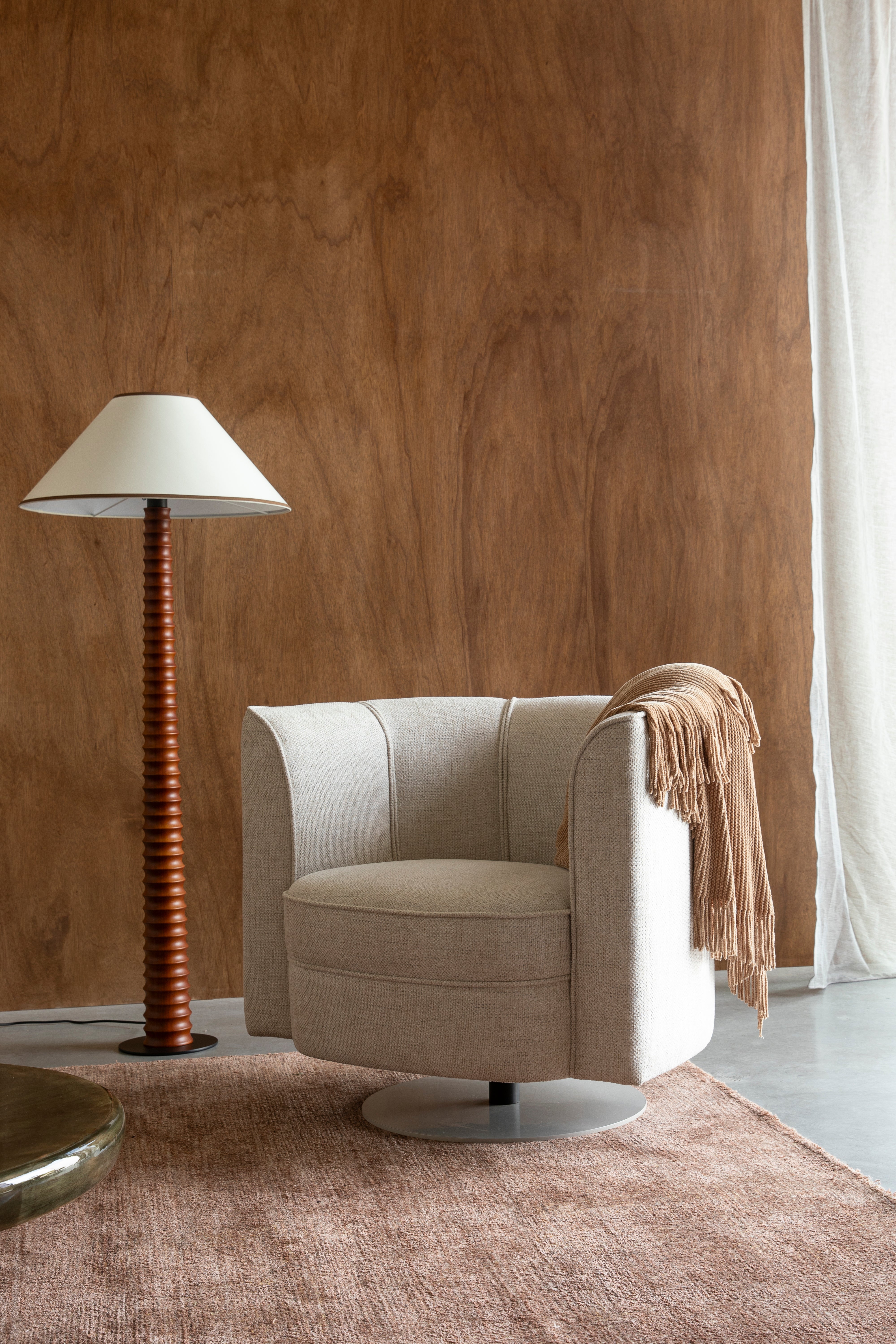 Lounge Chair Flower Beige