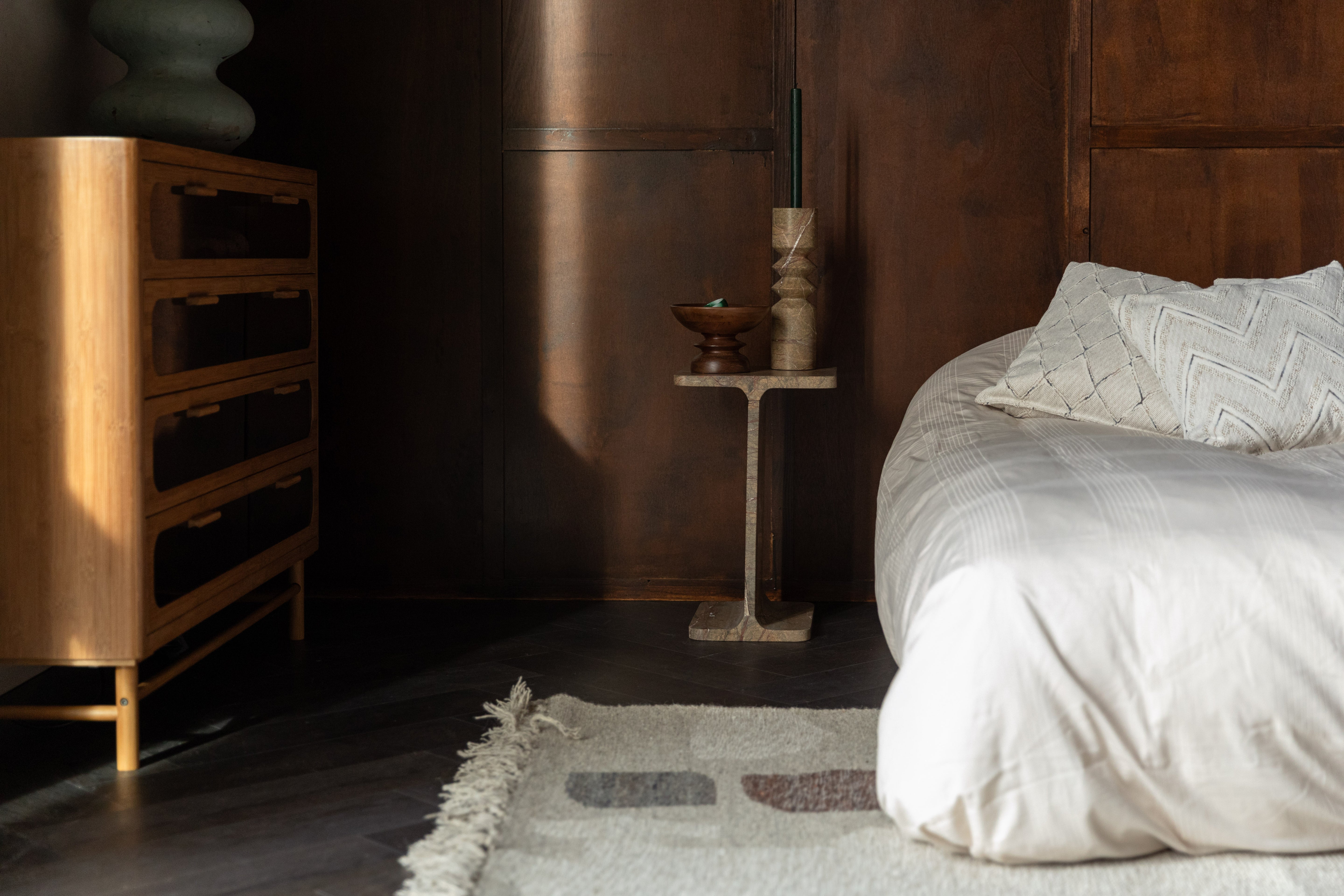 Candle Holder Satpura Brown Marble