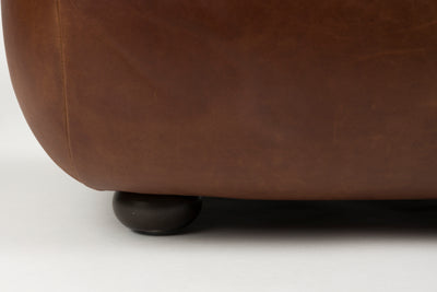 Fauteuil Wyatt Wax Leather Chocolate by Dutchbone