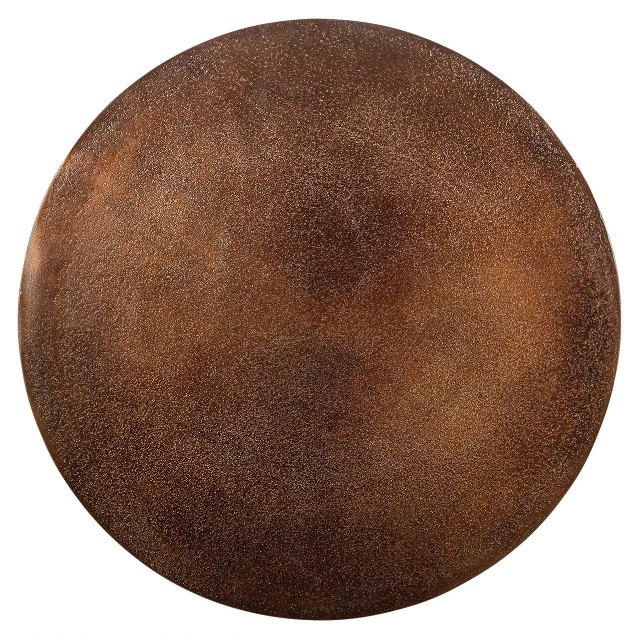 Bronzen bijzettafel Misty van Richmond Interiors met elegante ronde vorm en metalen poten, geschikt voor woonkamer of slaapkamer.