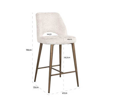 Barstoel Delphine Lovely Cream - Laag by Richmond Interiors