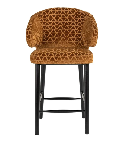 Barstoel Indigo Gold Triangle - Laag by Richmond Interiors