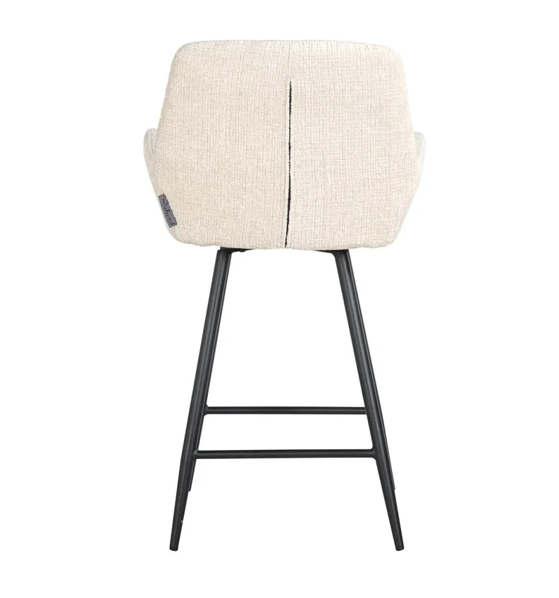 Draai Barstoel Linsey Beige Chenille - Laag by Richmond Interiors