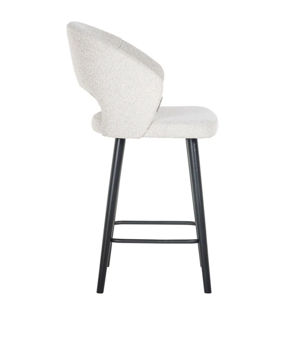 Barstoel Savoy White Bouclé - Laag by Richmond Interiors