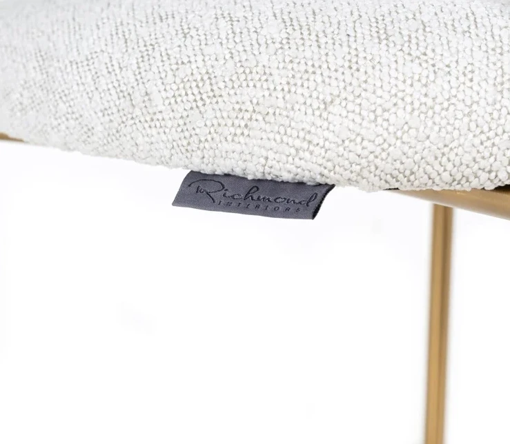 Barstoel Xenia white bouclé - Laag (set van 2) by Richmond Interiors