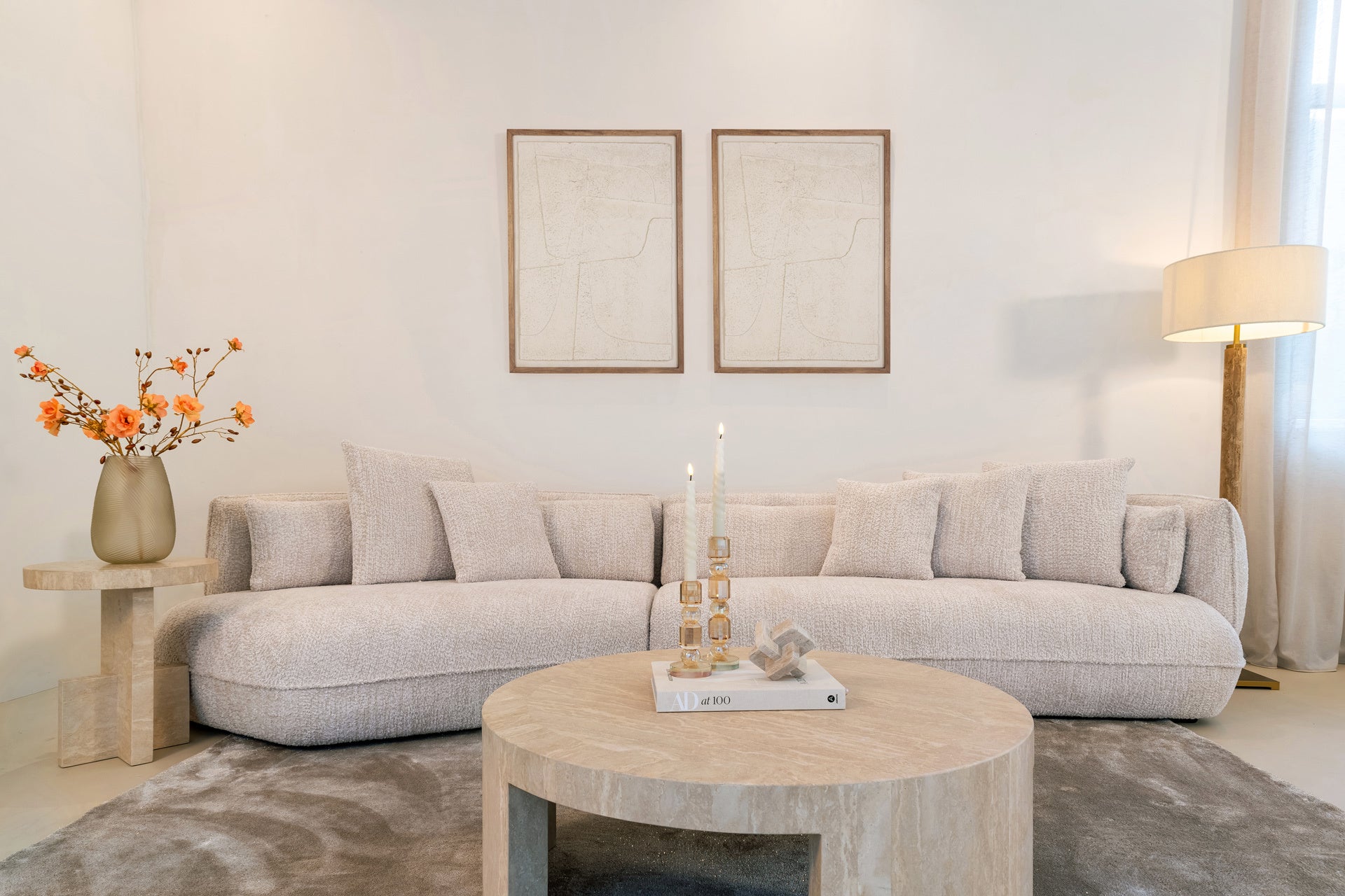 Alexander Jones Bijzettafel Biltmore Italian Travertine - depauwwonen