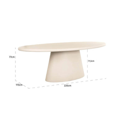 Eettafel Clayton 220 (Beige) by Richmond Interiors