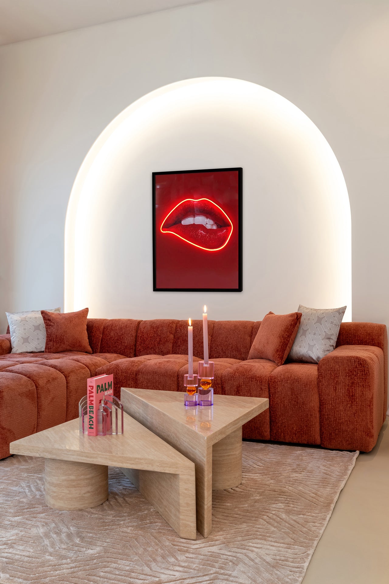 Salontafel set Fictus Travertine faux (Beige) - depauwwonen