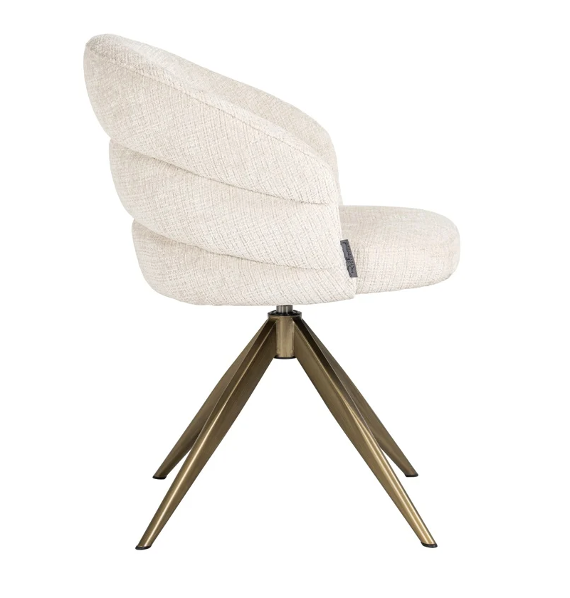 Eetkamerstoel Zendaya Beige Chenille - depauwwonen