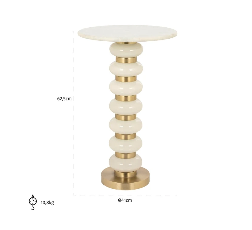 Bijzettafel Barbara - wit by Richmond Interiors