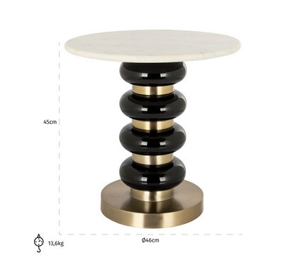 Bijzettafel Boann - zwart - depauwwonen