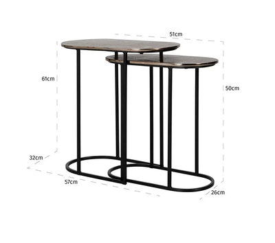 Bijzettafel Chandon - Set van 2 by Richmond Interiors