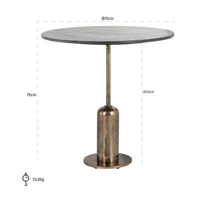 Bistrotafel Logan 75Ø - depauwwonen