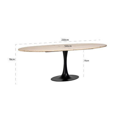 Eettafel Hampton ovaal 230 (Black) by Richmond Interiors