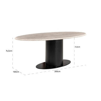 Eettafel Brodman 200 (Sand) by Richmond Interiors