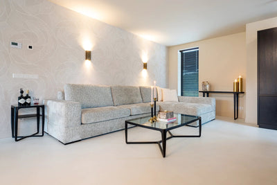 Bank Pasha 3-zits + lounge rechts pearl island by Richmond Interiors