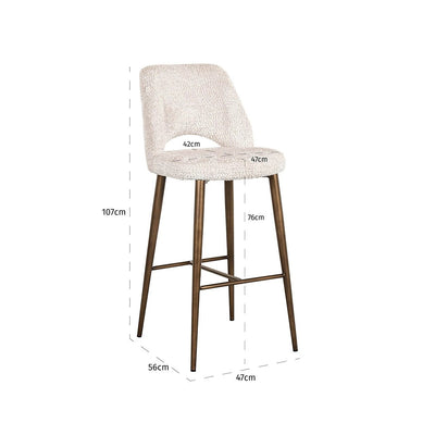 Barstoel Delphine lovely cream by Richmond Interiors