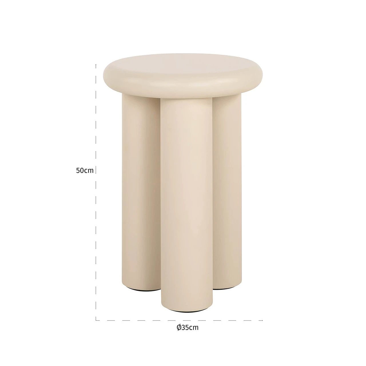 Bijzettafel Elbaz 35Ø (Beige) by Richmond Interiors