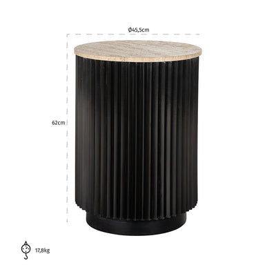 Bijzettafel Hampton 45Ø (Dark brown) by Richmond Interiors