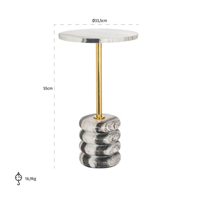 Bijzettafel Isolde Marmer by Richmond Interiors