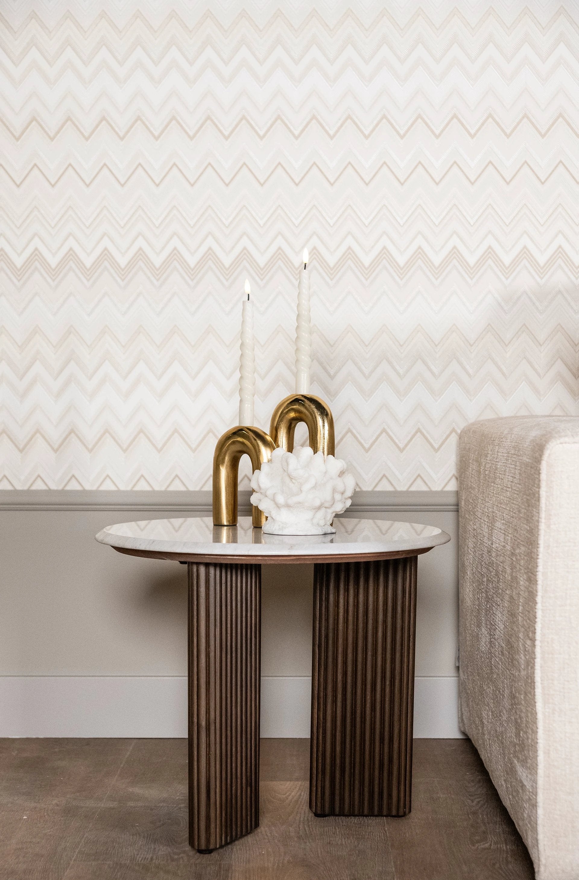 Bijzettafel Mayfield 55Ø (Wit) by Richmond Interiors