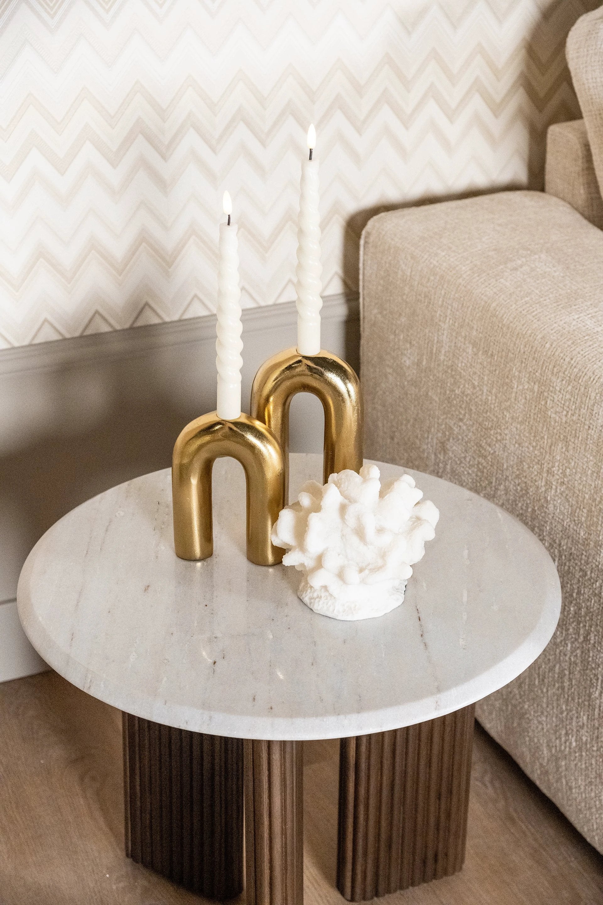 Bijzettafel Mayfield 55Ø (Wit) by Richmond Interiors