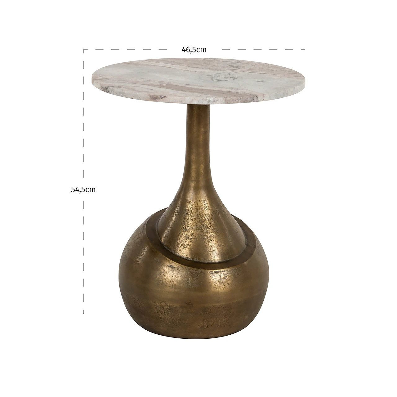 Bijzettafel Sia (Geborsteld Goud) by Richmond Interiors