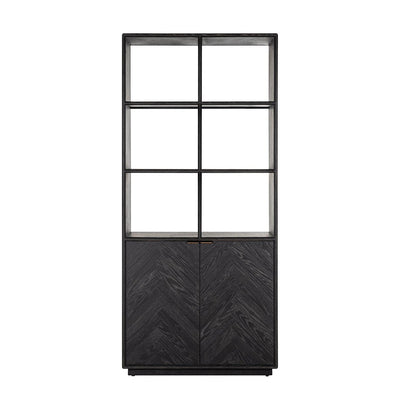 Boekenkast Blackbone Messing 2-deuren (Zwart rustiek) by Richmond Interiors