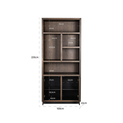 Boekenkast Oakura 2-deuren (Brown) - depauwwonen