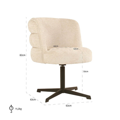 Draaistoel Chadwick cream fusion by Richmond Interiors