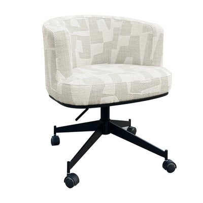 Draaistoel Rochenne met wielen beige graffic by Richmond Interiors