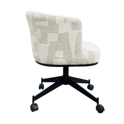 Draaistoel Rochenne met wielen beige graffic by Richmond Interiors
