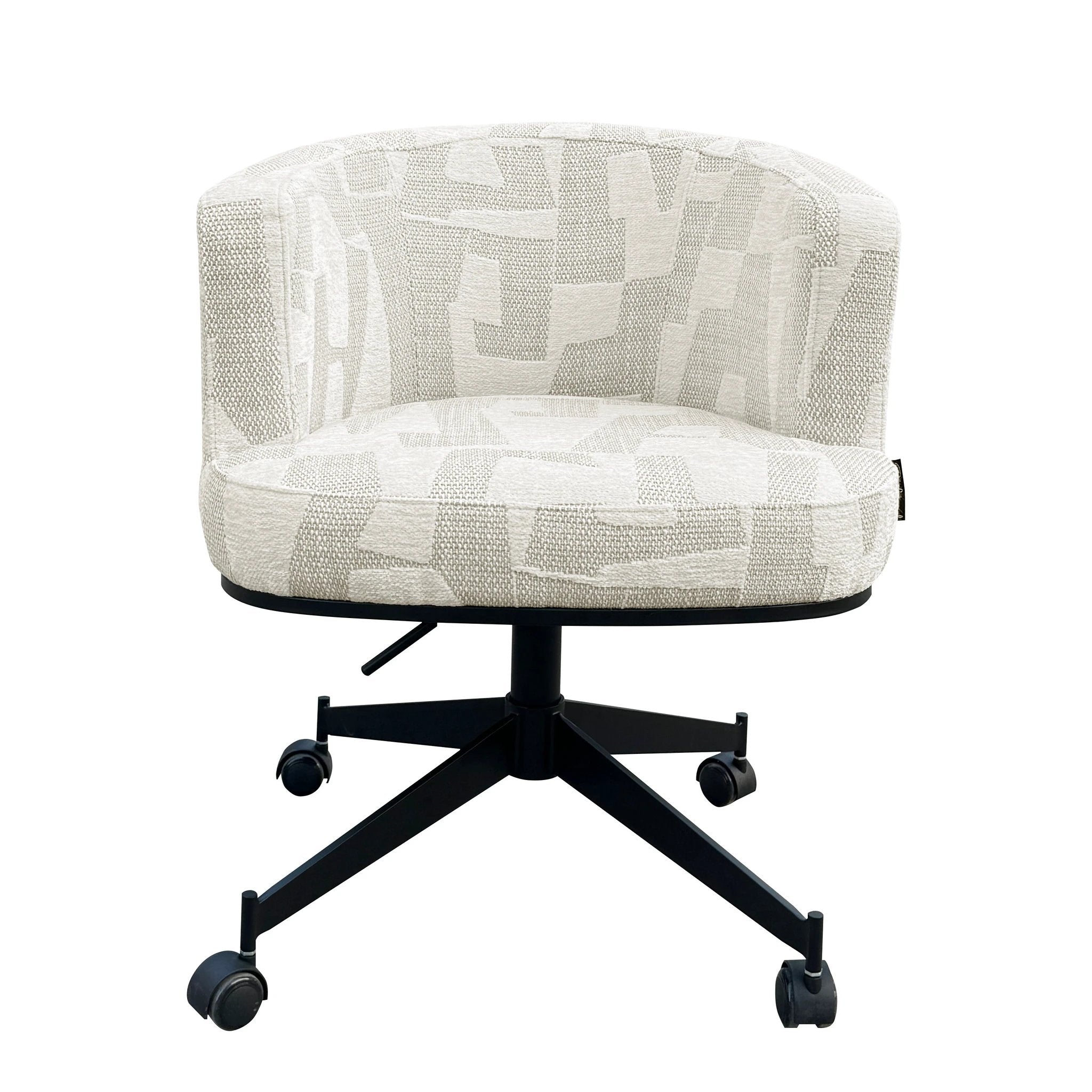 Draaistoel Rochenne met wielen beige graffic by Richmond Interiors