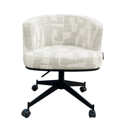 Draaistoel Rochenne met wielen beige graffic by Richmond Interiors